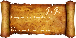 Gasparics Geréb névjegykártya